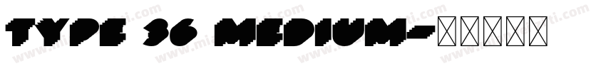 Type 36 Medium字体转换